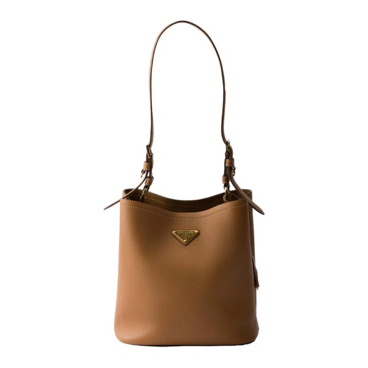 Medium leather bucket bag, $5,200