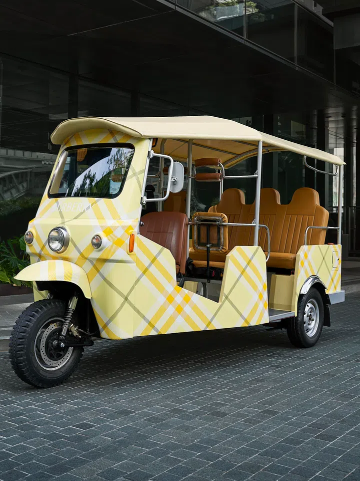 Burberry Summer 2026 at The Standard, Bangkok Mahanakhon - Burberry Check tuk-tuks