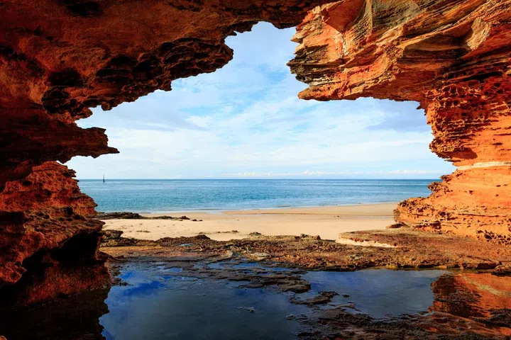 A coastal cave in Broome, Western Australia.