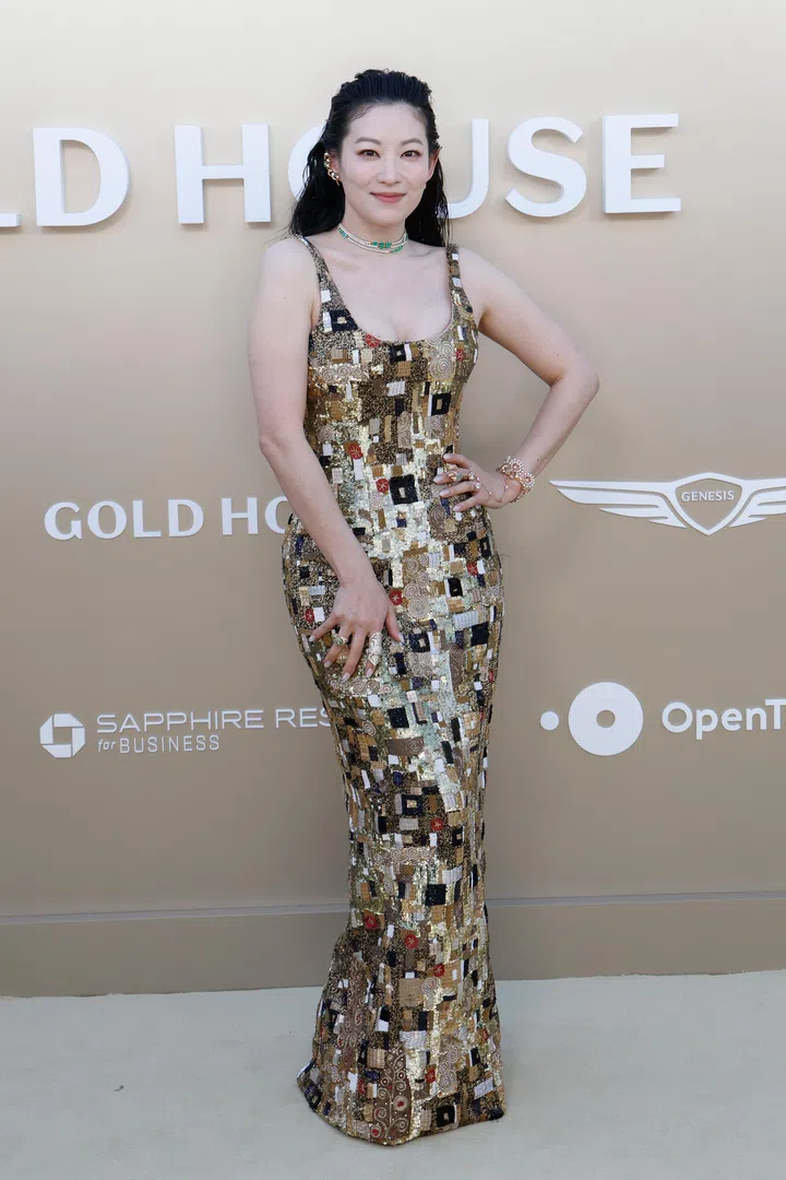 Arden Cho 2026 Gold Gala outfit fashion