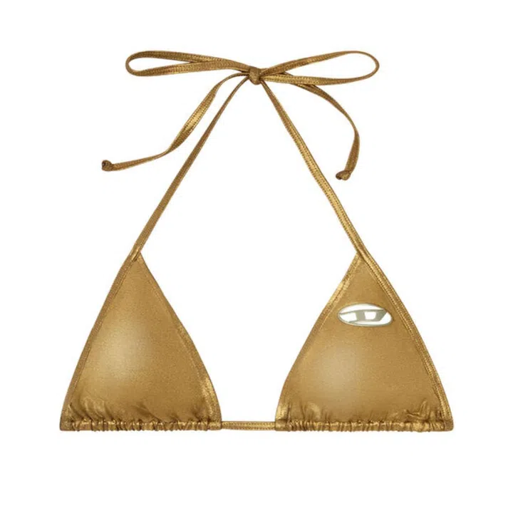 Polyamide-blend bikini top, $190, Diesel