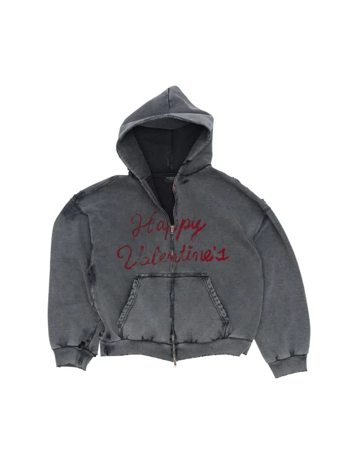 balenciaga valentines day series 2025 black hoodie