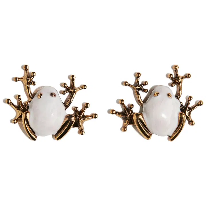 Affordable earrings in Singapore - H&M frog earstuds