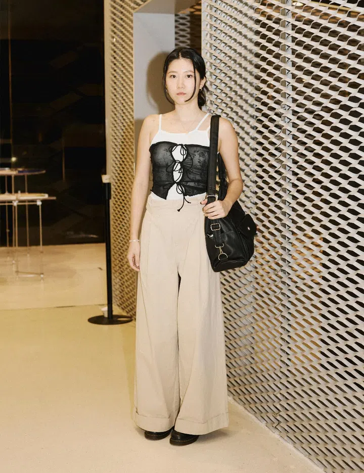 street style singapore design week black corset