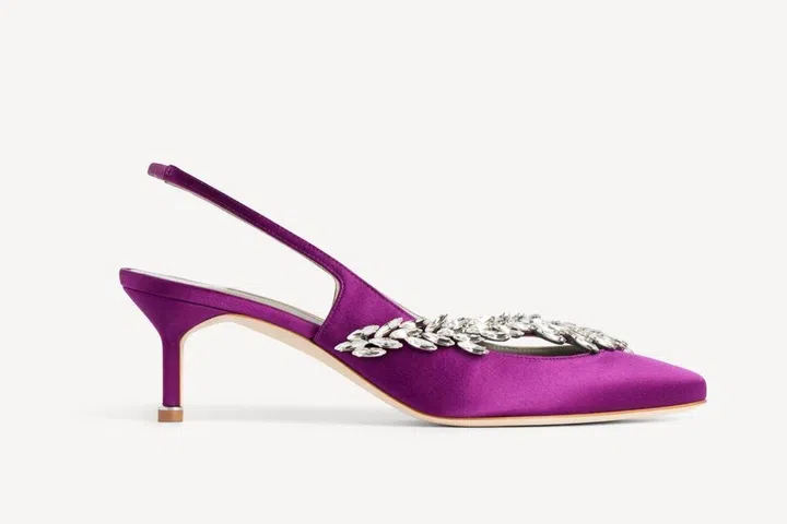 Balenciaga Manolo Blahnik kitten slingback heels Fall 2026