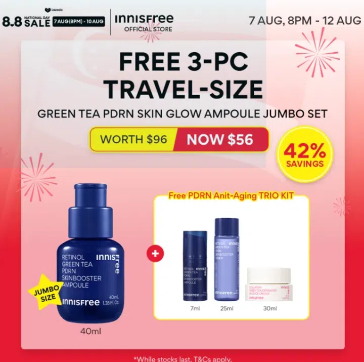 INISFREE Retinol Green Tea PDRN Skinbooster Ampoule