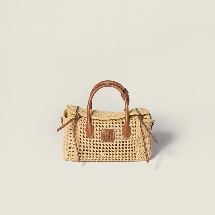 Miu Miu raffia basket bag Summer 2026