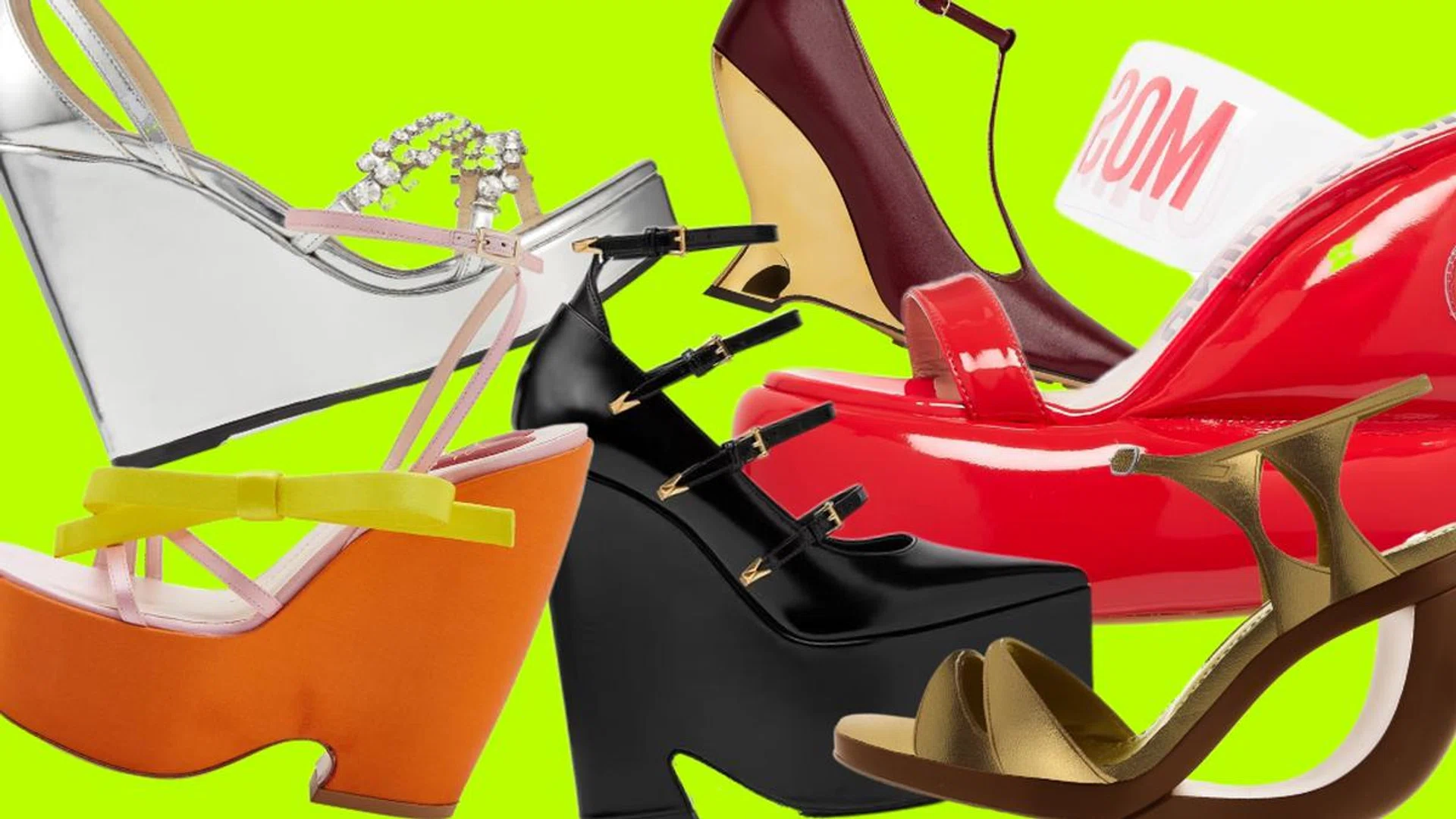 Wedges in between, left, right snd centre.