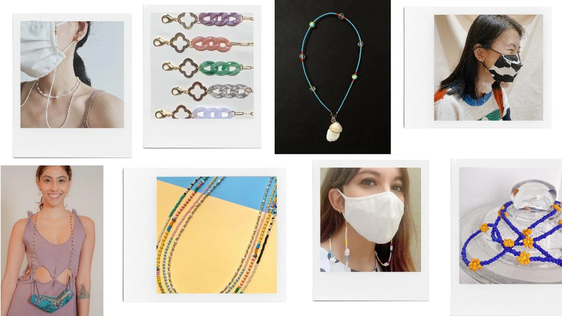 Jewelry to decorate your mask? We think yes. Credit: Courtesy of brands