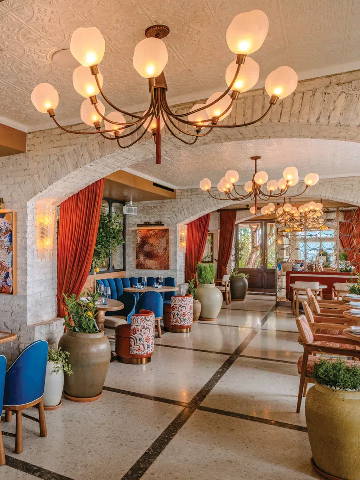 The refreshed interior of LAVO Singapore inspired by a coastal Italian summer.