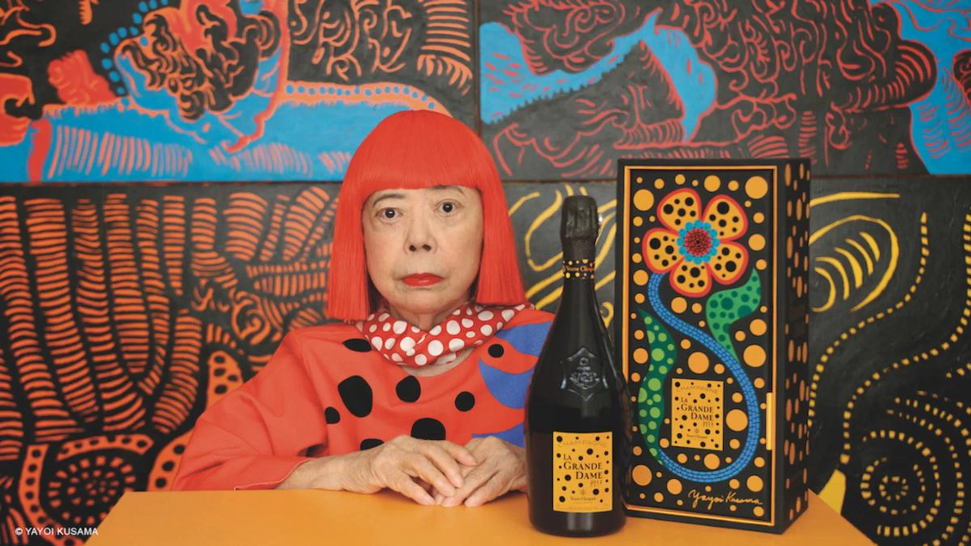 What we can resist right now: Yayoi Kusama’s technicolour art and Champagne. Credit: Yayoi Kusama