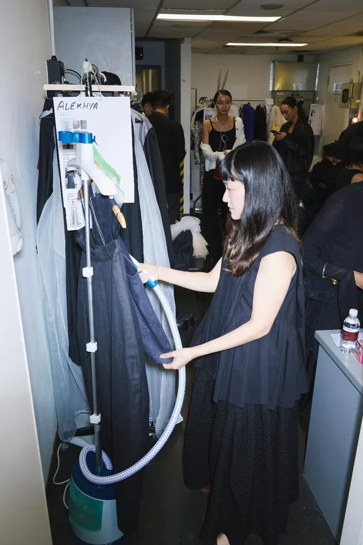 Lau Shi Ning, backstage at LASALLE 2025 Graduate Fashion Show