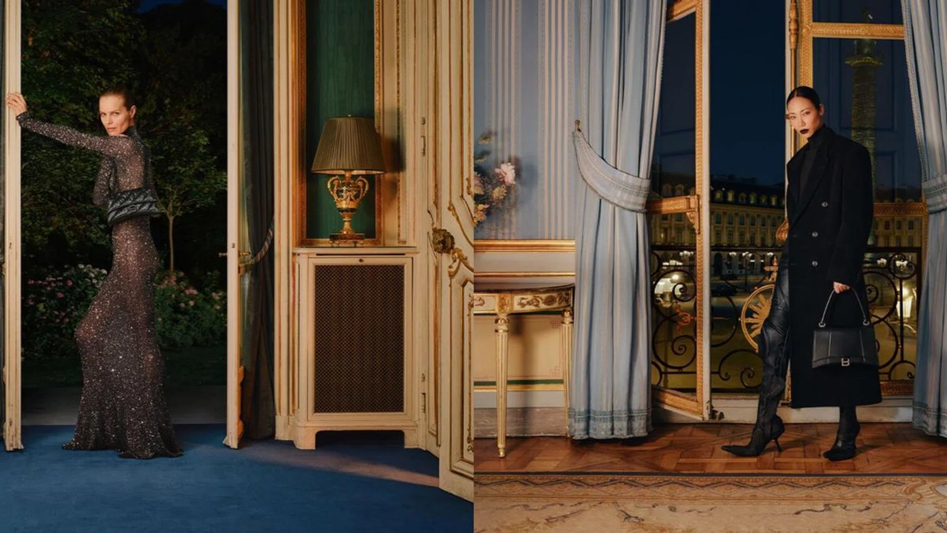 Balenciaga's holiday collection is an effortless blend of glamour and arch coolness. Credit: Balenciaga