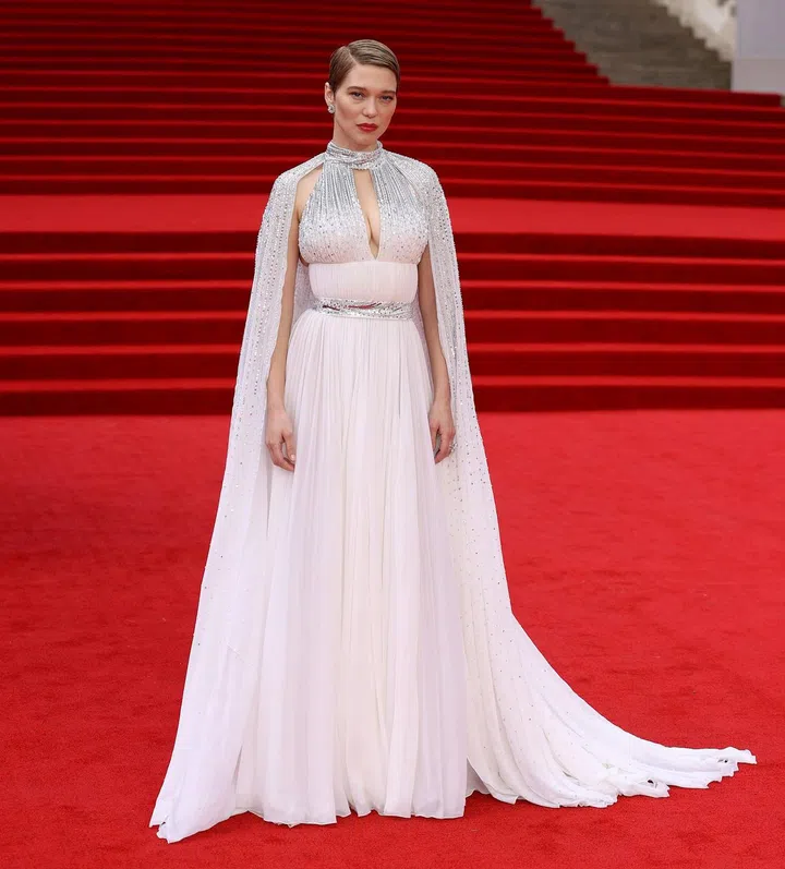 LONDON, ENGLAND - SEPTEMBER 28: Léa Seydoux  attends the "No Time To Die" World Premiere at Royal Albert Hall on September 28, 2021 in London, England. (Photo by Mike Marsland/WireImage)