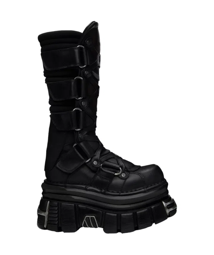 Vetements leather boots, US$1,181 (S$1,552), www.ssense.com