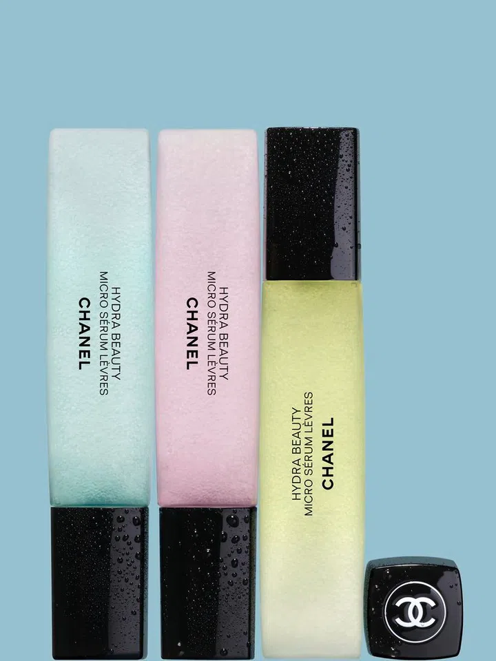chanel hydra beauty lip serum in raspberry and blackcurrant and green apple