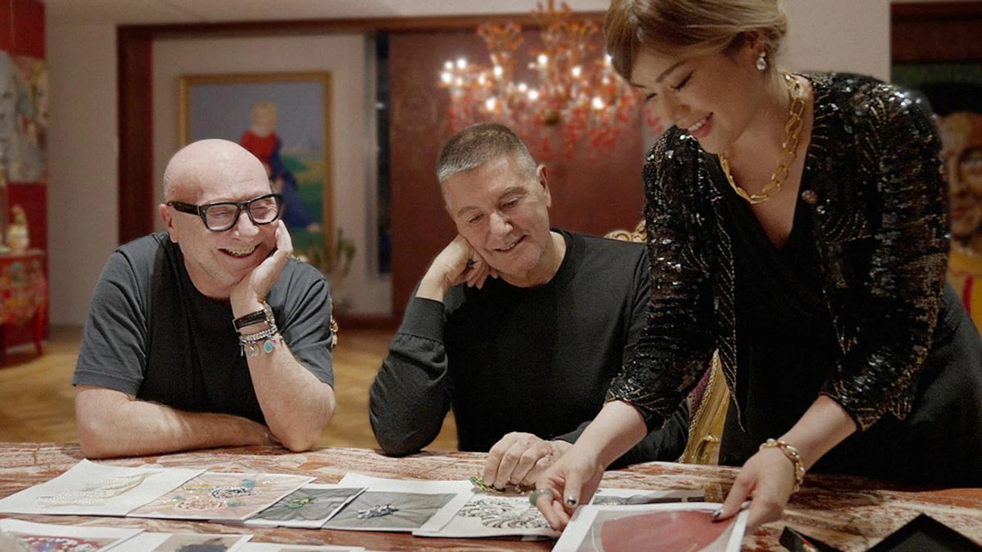 Domenico Dolce (left) and Stefano Gabbana (middle) and Soohee Park (right) are teaming up for Milan Fashion Week. Credit: Dolce & Gabbana