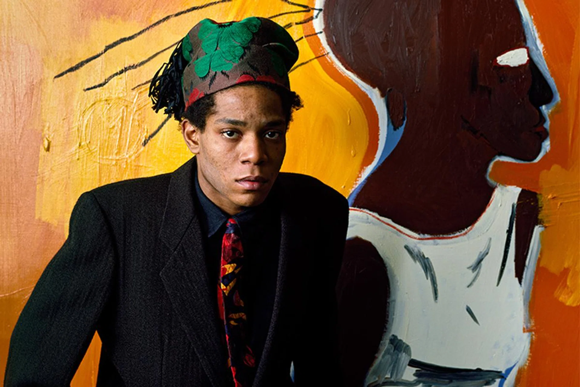 The late Basquiat’s paintings turn up on the packaging of palettes, lipsticks and eye pencils, as well as inspire their electric colours.