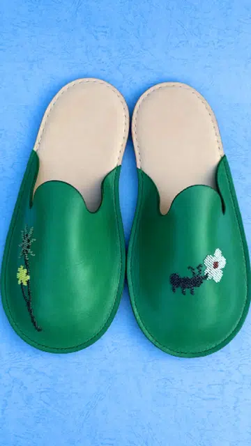 Tangible Care Pixel Motifs Beaded Slippers