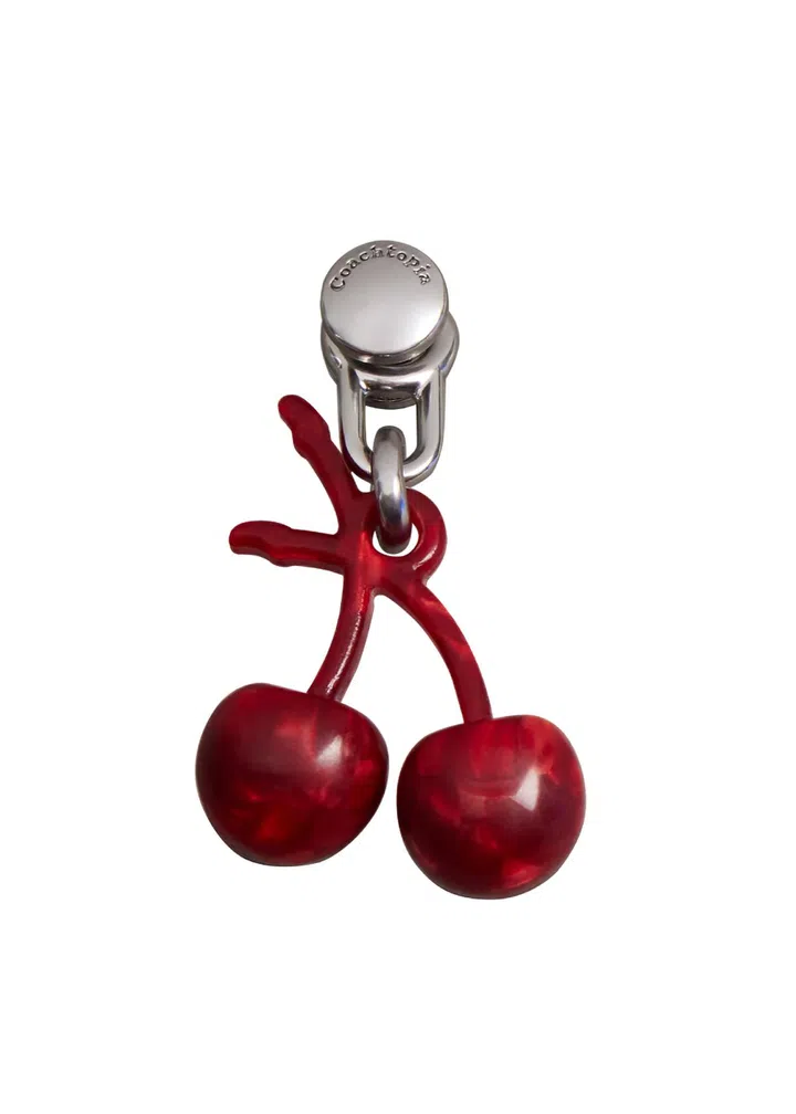 Coachtopia Cherry resin and metal bag charm