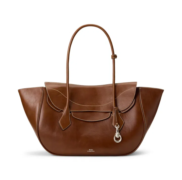 Ralph Lauren Polo Blaze Large Shoulder Bag Chestnut brown