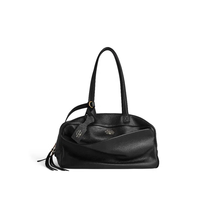 Carrie Bowling medium calfskin top-handle bag in black