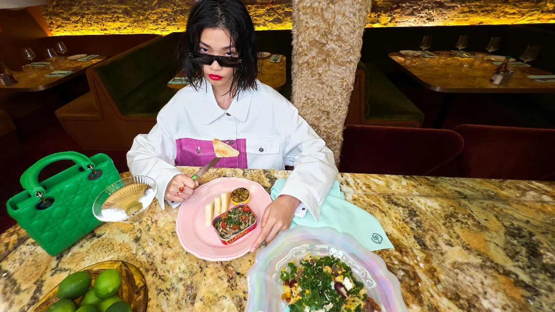 Table for one in Dior. Credit: Stefan Khoo