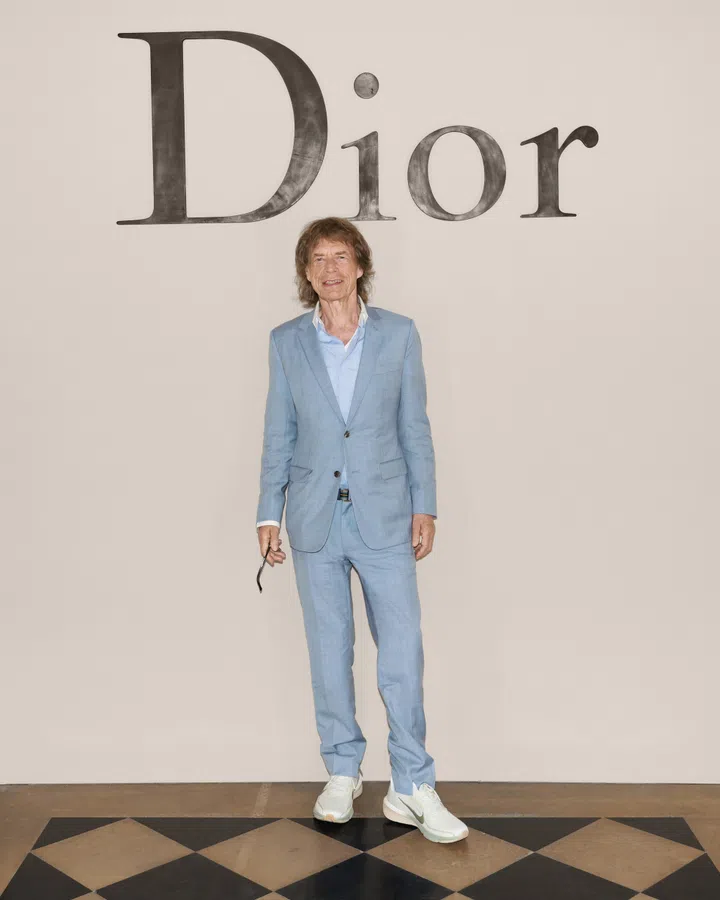 Mick Jagger at Dior Spring Summer 2027 show Paris Fashion week