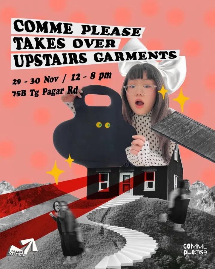 comme please at upstairs garments