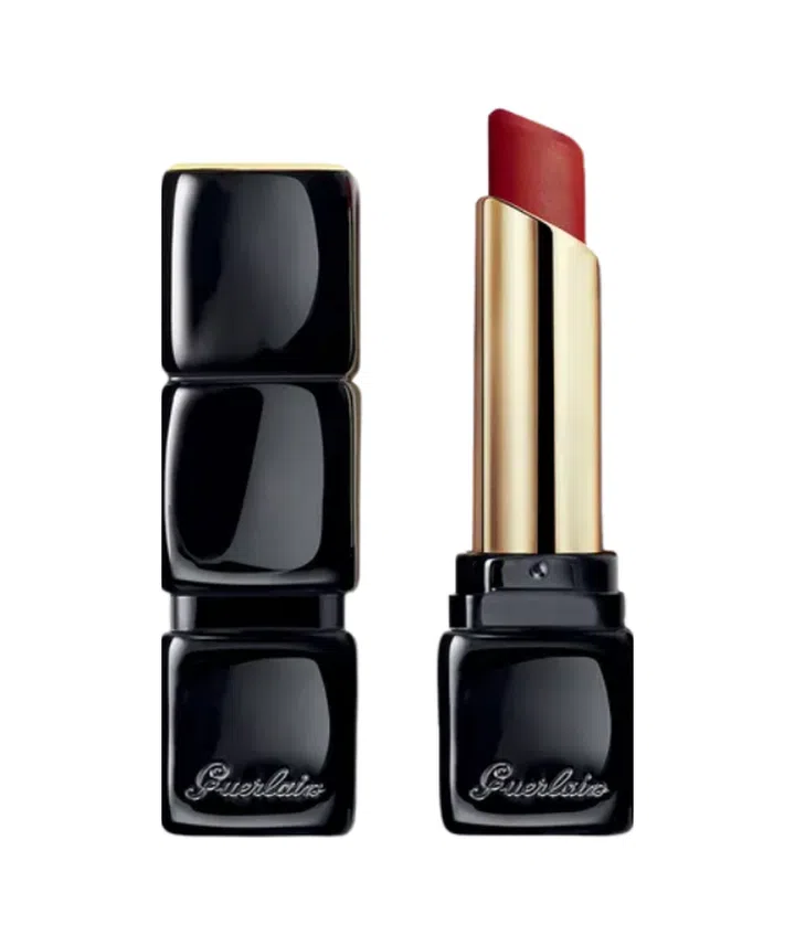 Guerlain Kiss Kiss Lips Tender Matte Lipstick in 770 Desire Red, $65, Guerlain