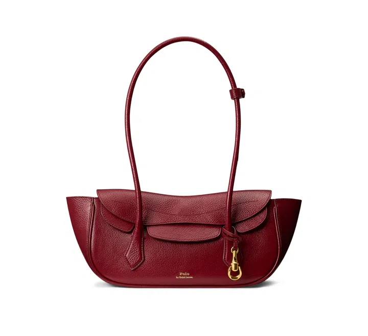 Ralph Lauren Polo Blaze small shoulder bag currant red