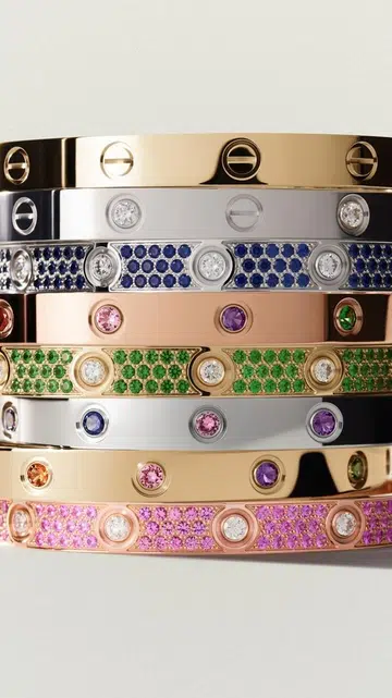 Cartier colourful Love Bracelets