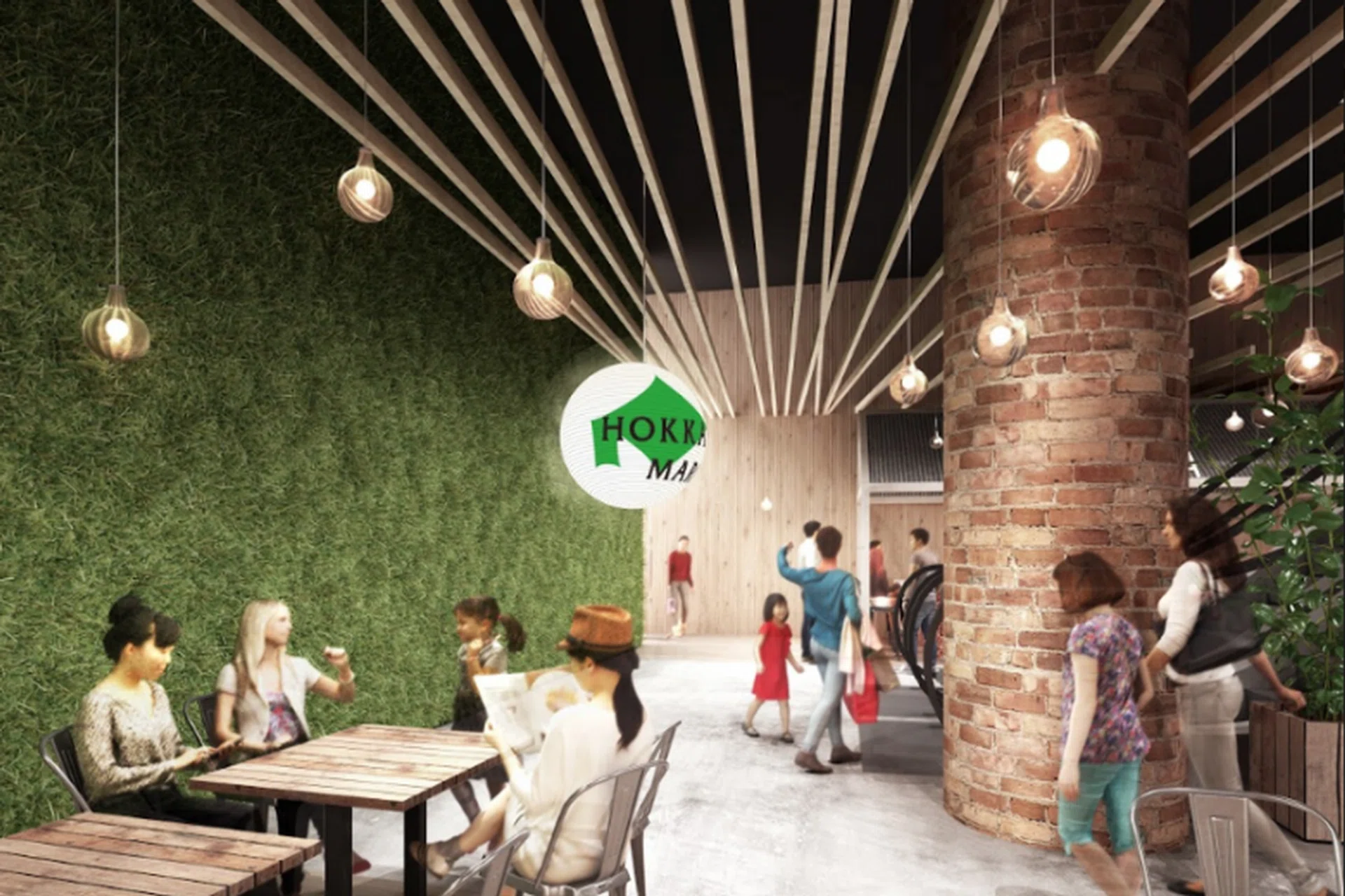 The new gourmet hall features seven kiosks from Hokkaido. Photo: Hokkaido Marche