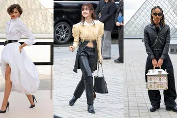 Louis Vuitton Fall Winter 2026 Paris Fashion Week celebrity outfits