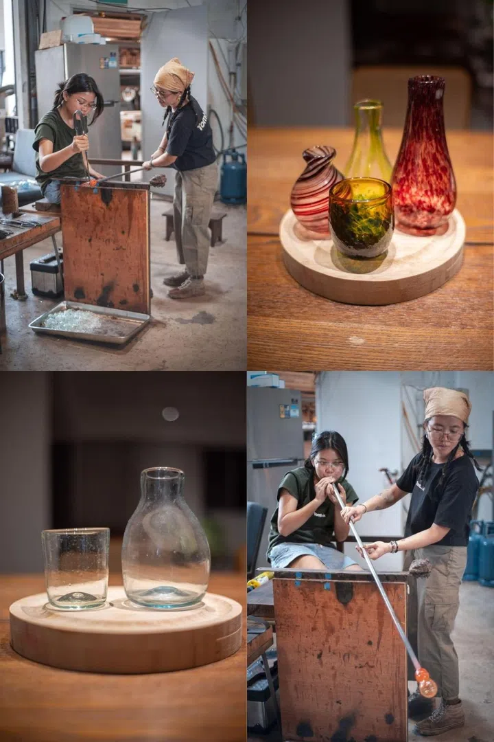 Tombalek workshops glass blowing