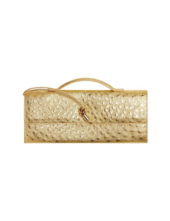 Bottega Veneta gold Andiamo clutch