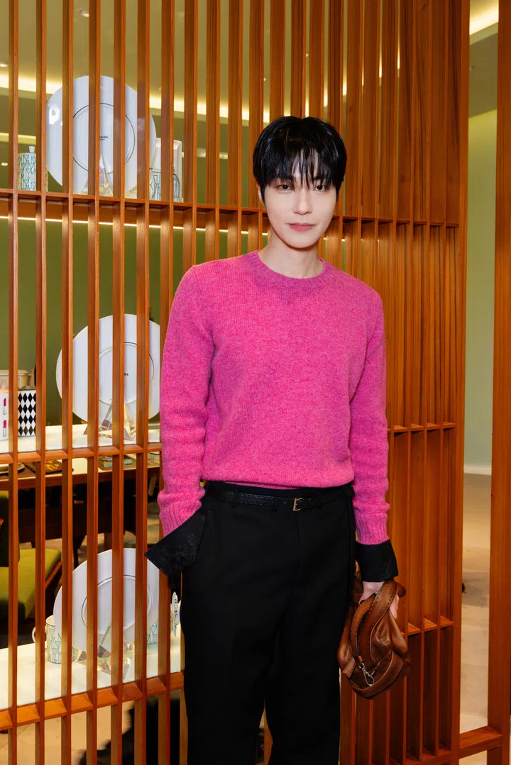 Prada Paragon Singapore store reopening celebrities - Hwang In Youp