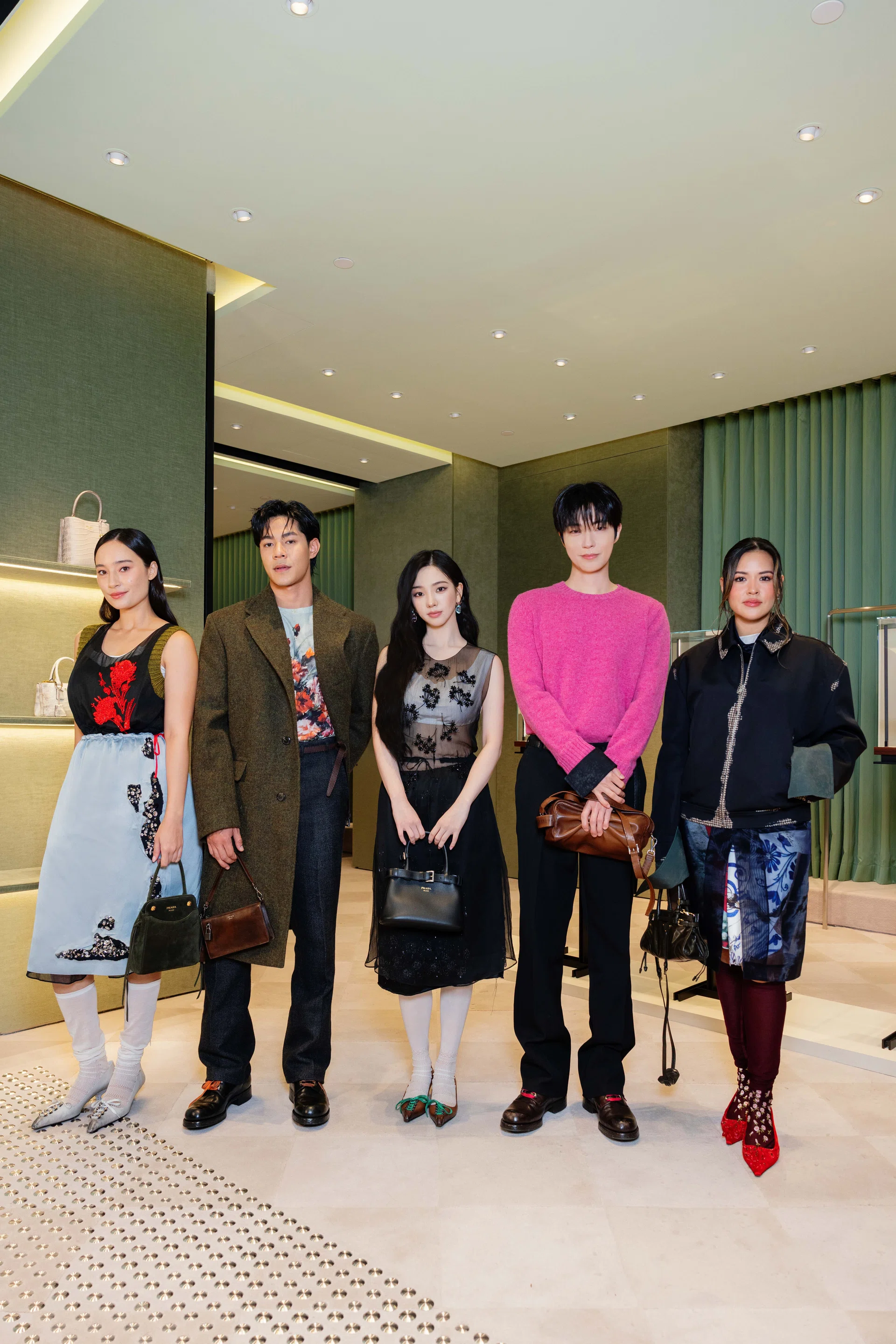 Prada Paragon Singapore store reopening celebrities