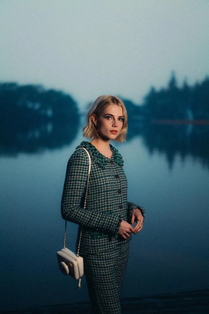 chanel metiers d'art 2024/2025 hangzhou show lucy boynton