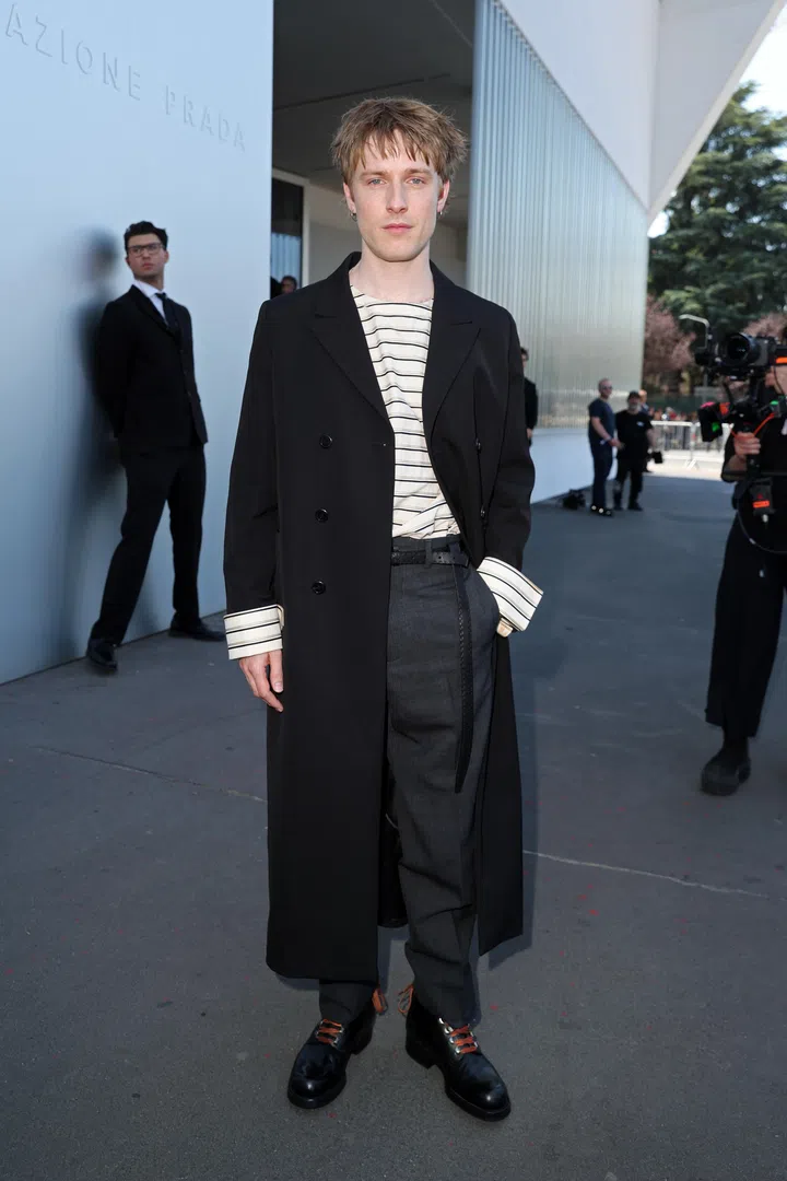 Louis Hoffman at Prada Spring Summer 2027 menswear fashion show at Milan Fashion Week
