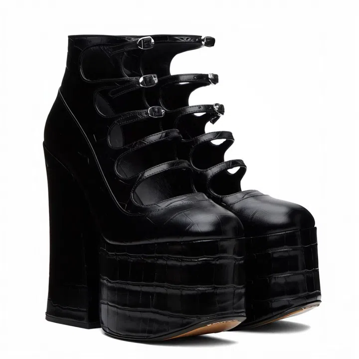 Kiki embossed leather platform Mary Janes, $1,100, www.marcjacobs.com