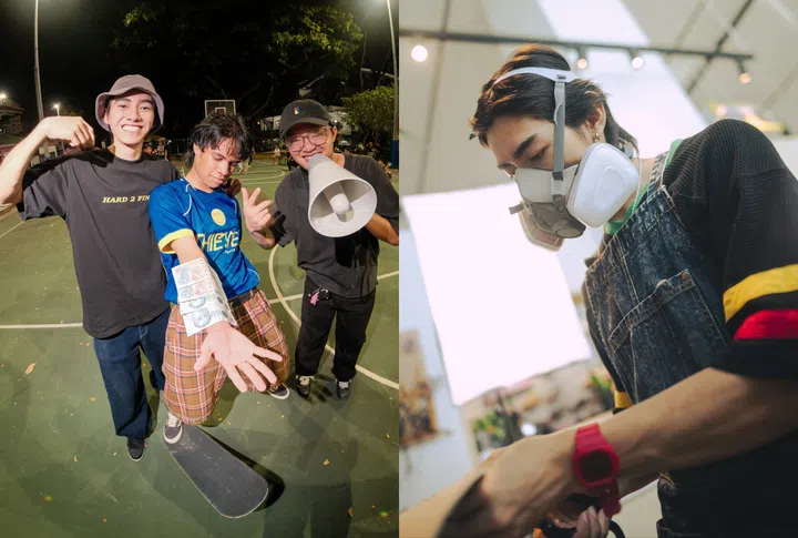 Ming Yew young Singaporean cobbler and skateboarder