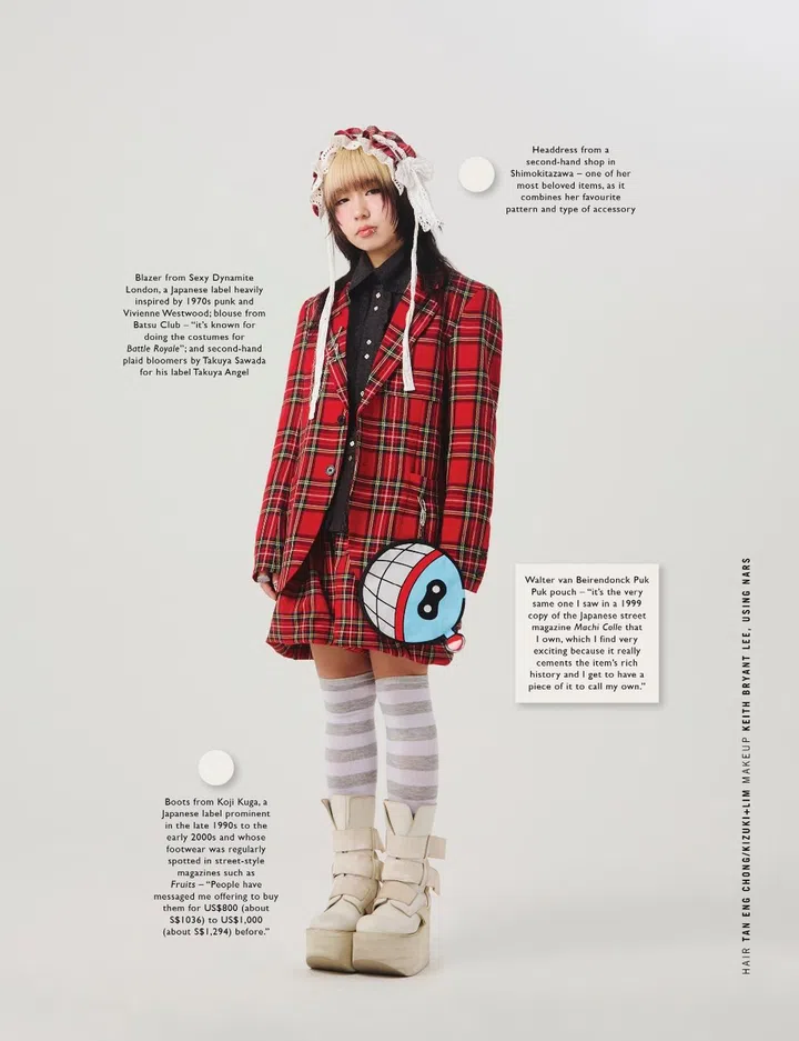gen z fashion plaid jacket