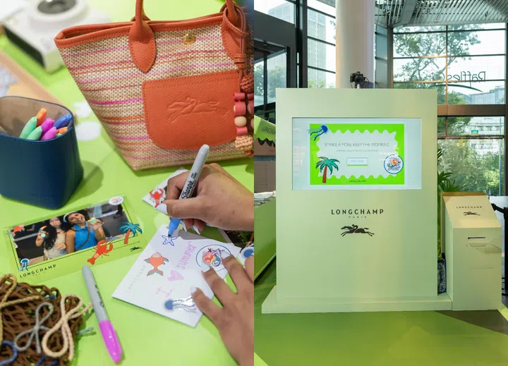Longchamp Singapore Raffles City pop-up free photobooth