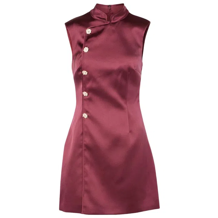 Satin dress, £350 (S$585), www.self-portrait.com