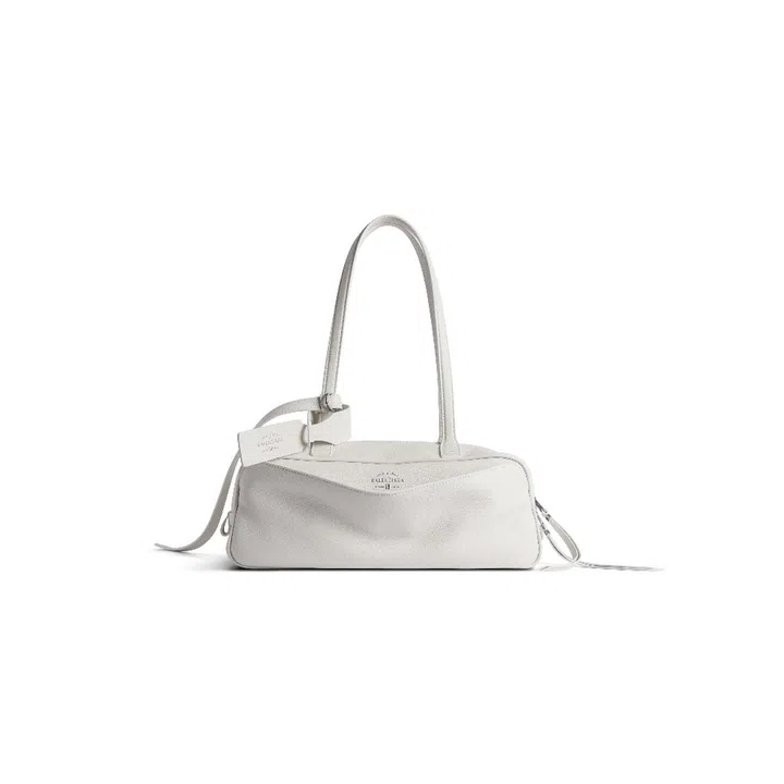 Carrie Bowling small calfskin top-handle bag in white