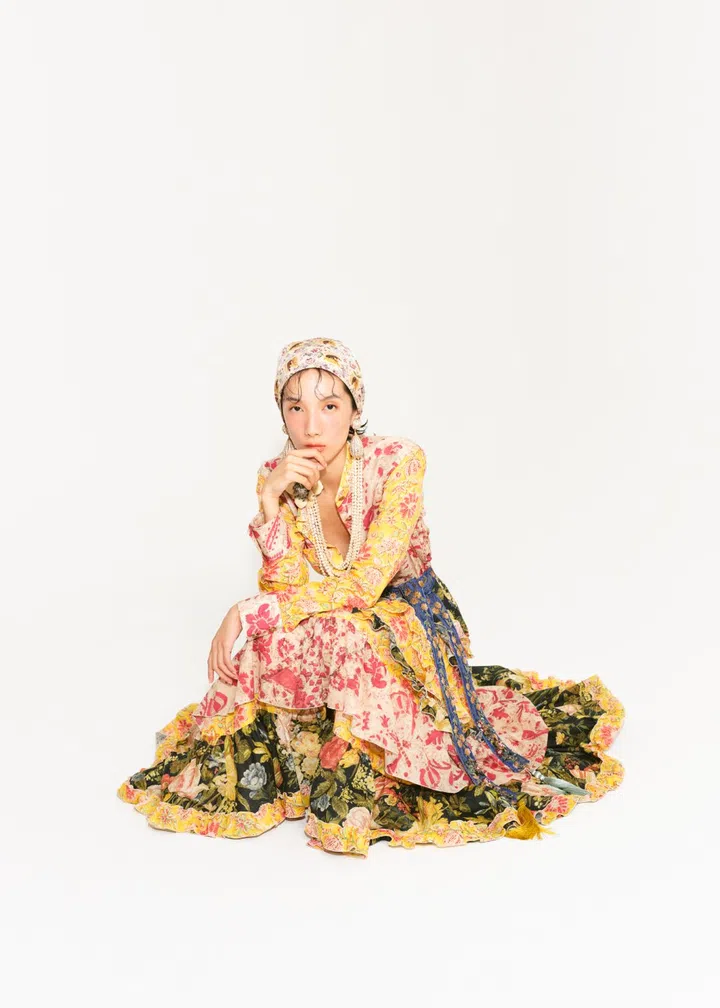 valentino alessandro michele floral dress