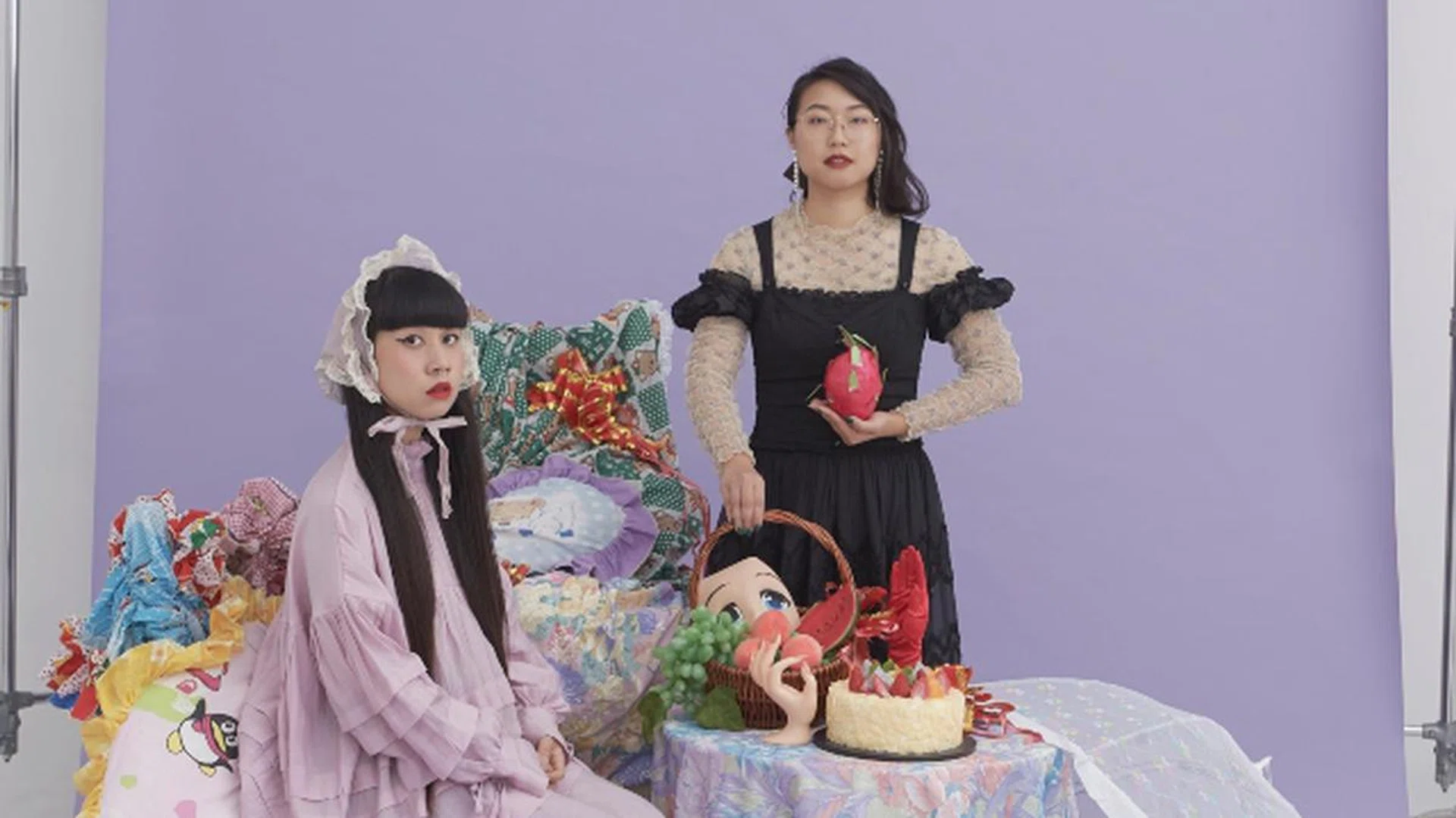 Hostesses with a different kind of “mostess”: Fashion designer Rachael Cheong (left) and artist/creative producer Sheryll Goh, whose installation/dining/party experience Awkward Party was inspired by the gawky interactions that tend to take place at Asian family gatherings and designed to intentionally make guests feel uncomfortable and in turn self-reflect.