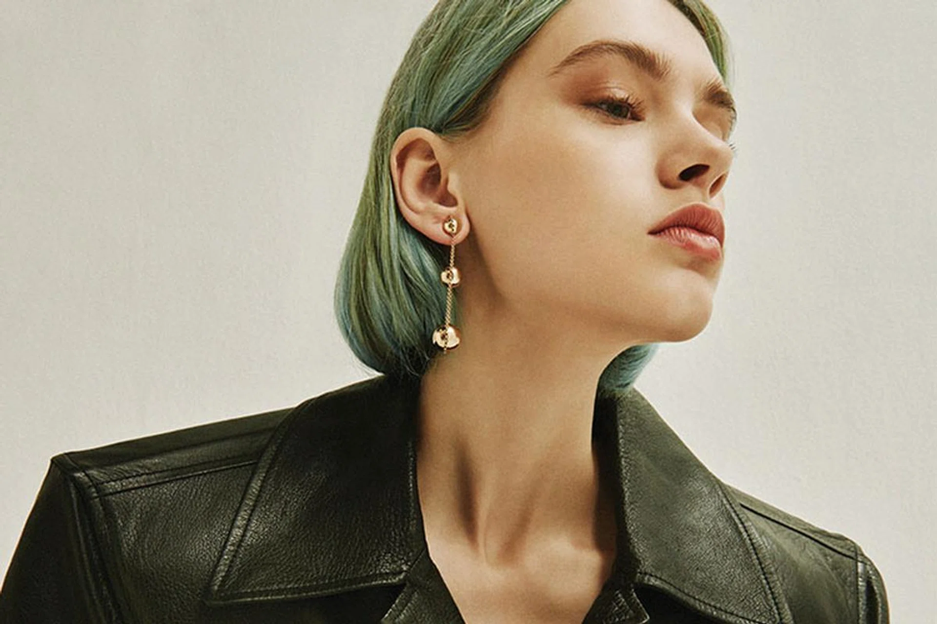 Tiffany Hardwear 18K yellow gold Triple Drop earrings, Tiffany & Co. Buffalo leather trench coat, Balenciaga