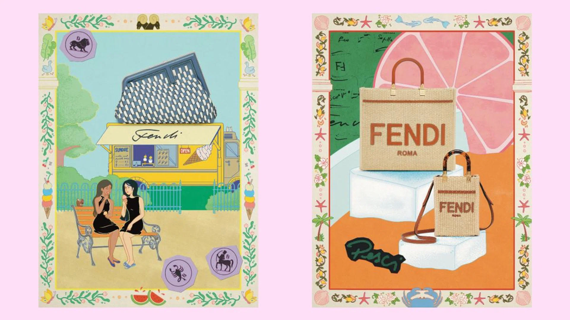 Living that la dolce vita life with these Fendi bags. Credit: FEMALE